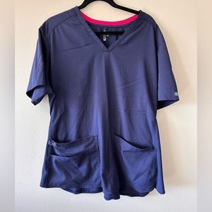 Med Couture Scrub Top Navy Blue